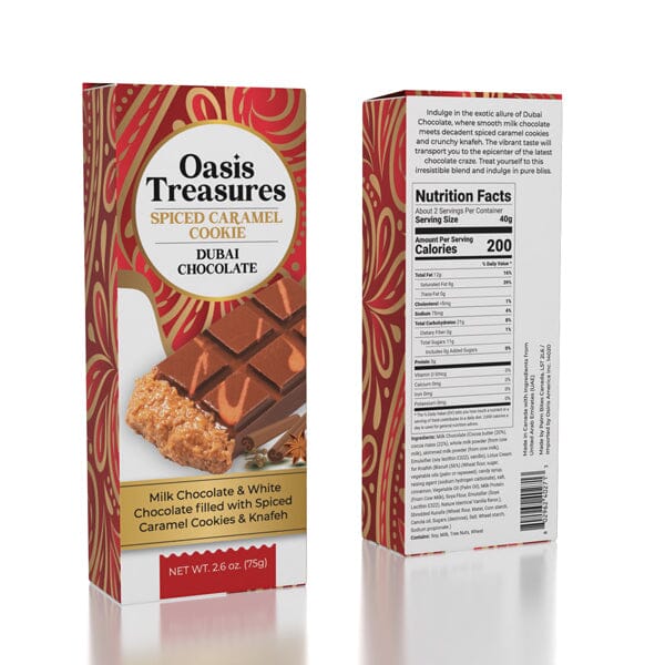 Dubai Chocolate Spiced Caramel Cookie Bar