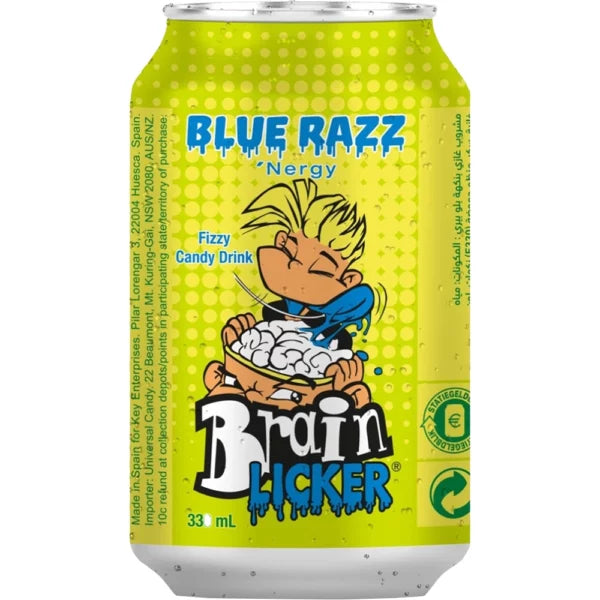 Brain Licker Fizzy Candy Drink Blue Raspberry
