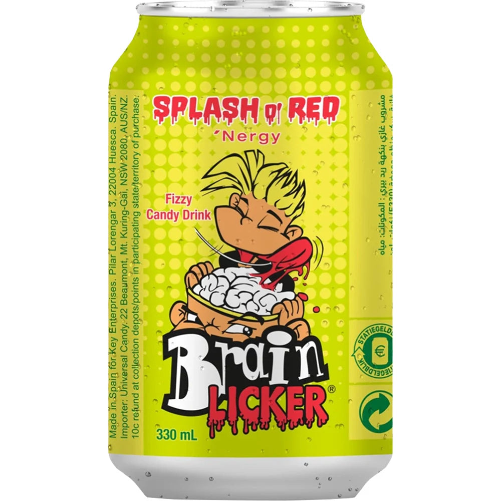 Brain Licker Fizzy Candy Drink Strawberry