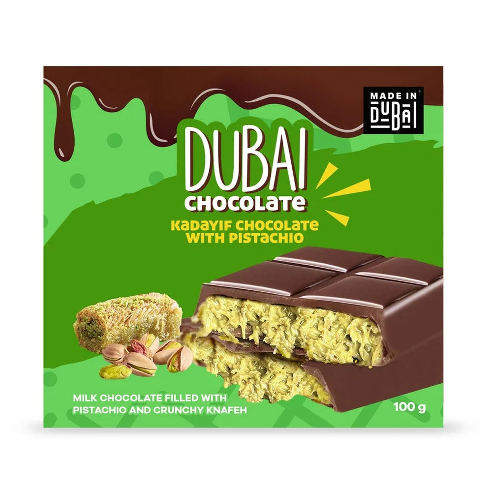 Dubai Chocolate Kadayif Chocolate with Pistachio