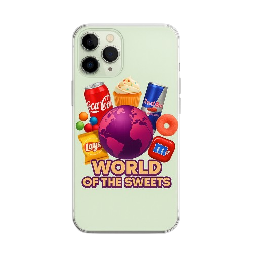 Coque iPhone World Of The Sweets-Blanc