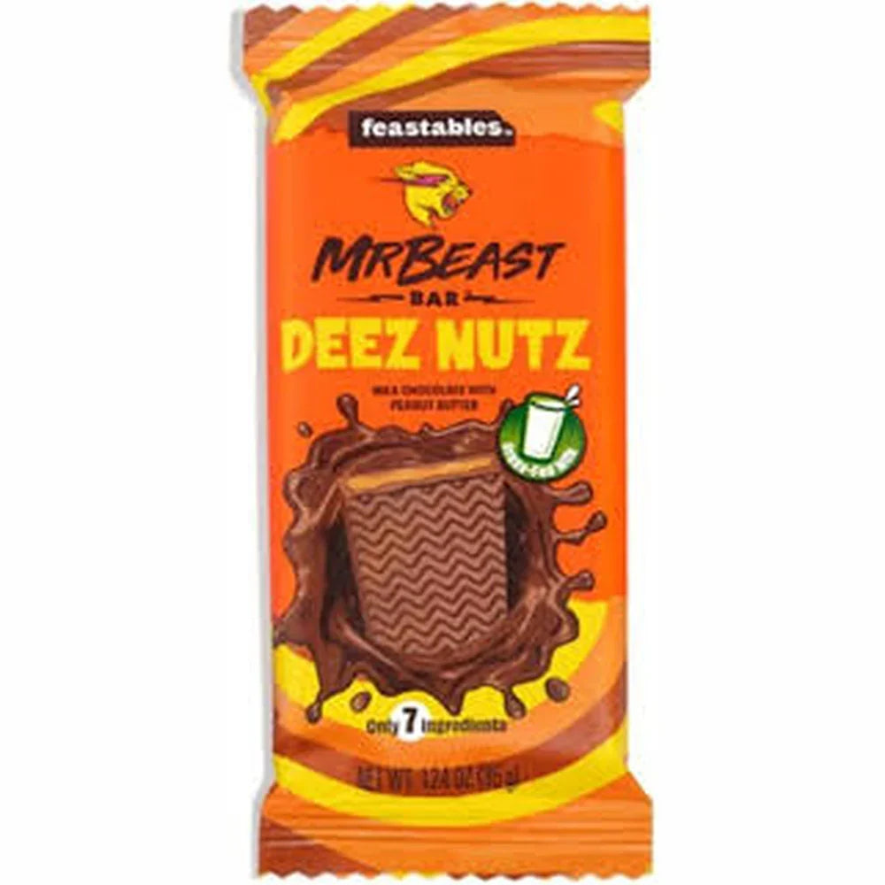 Mr Beast Feastables Chocolate Bar Deez Nutz Small