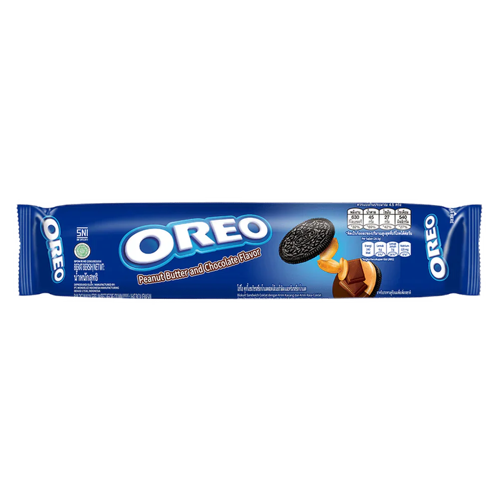 Oreo Roll Sandwich Cookies Peanut Butter & Chocolate