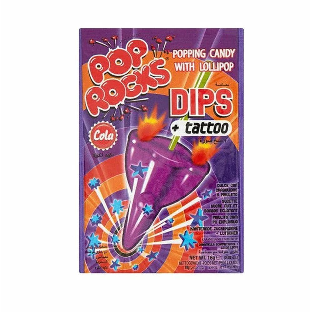 Pop Rocks Dips Popping Candy With Lollipop Cola