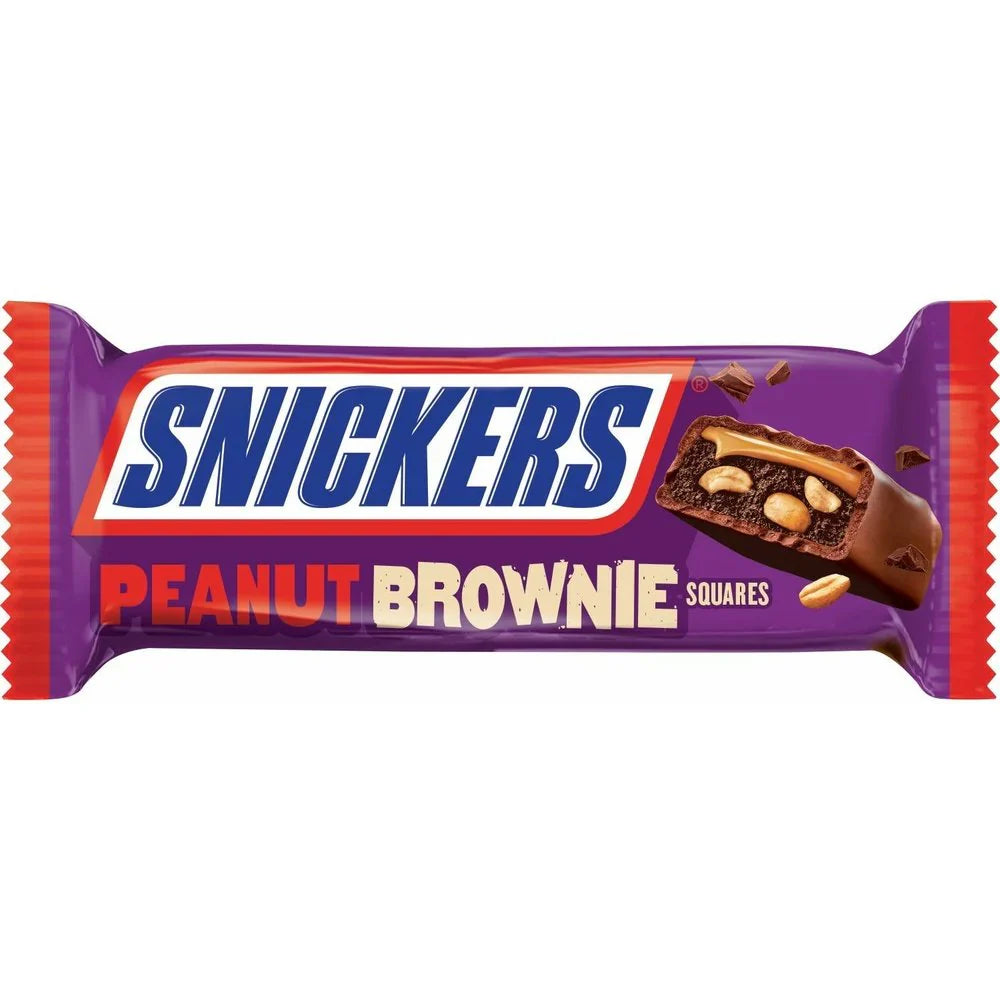 Snickers Peanut Brownie Squares